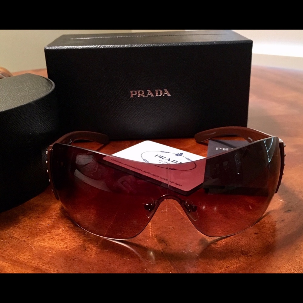 Prada Vintage Wrap Style Designer Shades LNIB